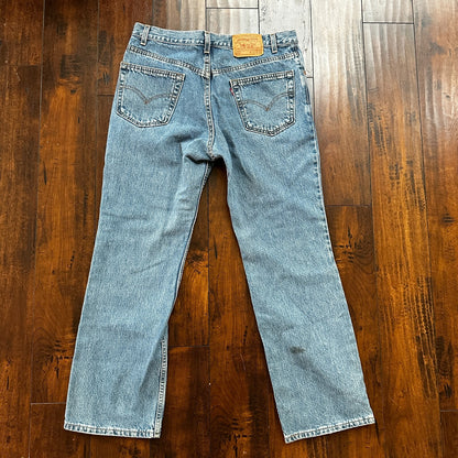 VTG Levis 517 Jeans Mens 36x30 Blue Denim Bootcut USA Made 90s Act 34x29