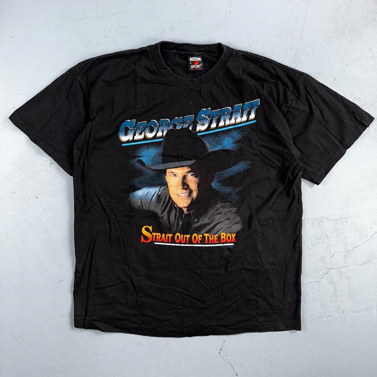 Country Vintage George Strait Black Strait Out Of The Box T Shirt 90s Music Band