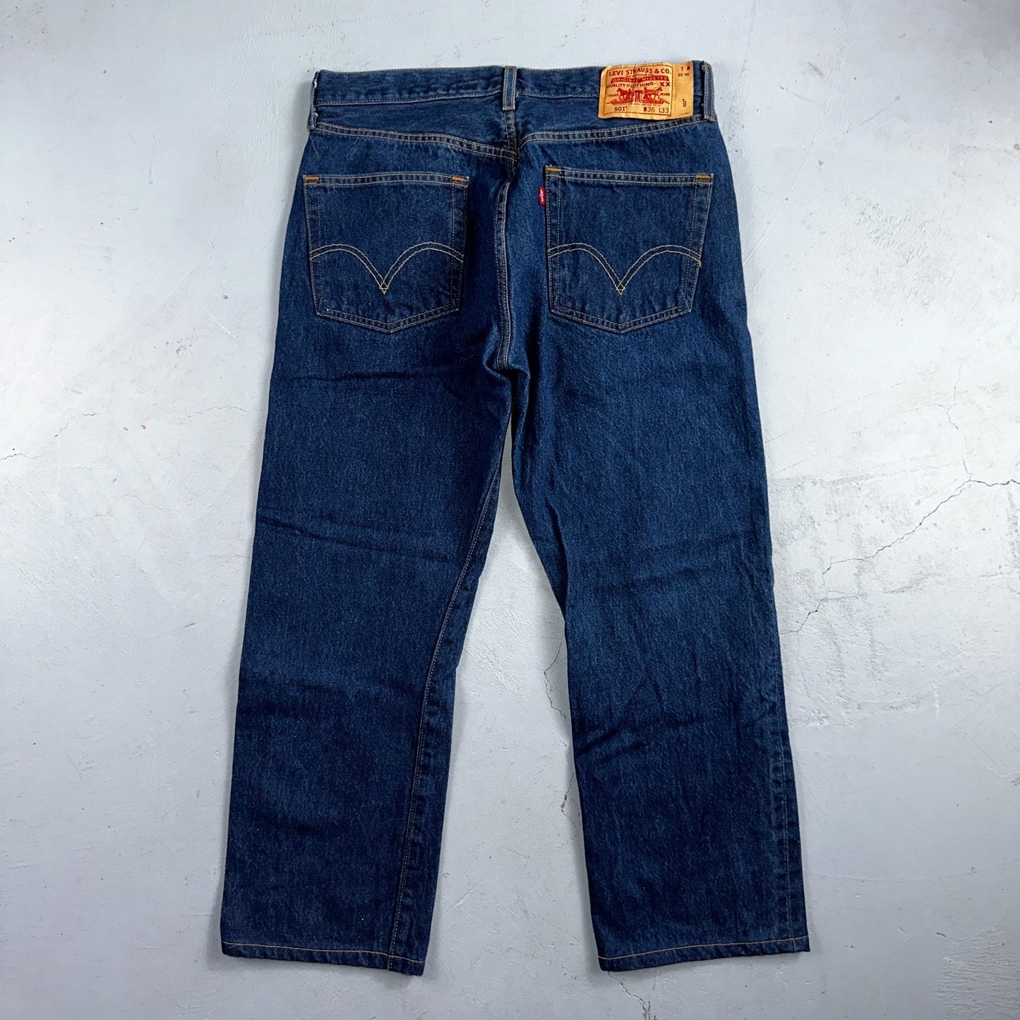 Levis 501 Vintage Y2K 90s XX Straight Leg Jeans Blue Dark Wash 36x33 Act 32x26