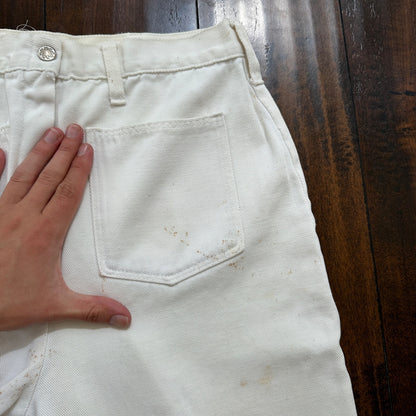 VTG 1960s Rockabilly 26x27 USA Hand Drawn Political No Nukes White Art Pants 60s