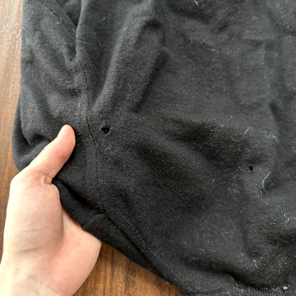 Zanobette Knitwear men's medium black top rugby Thrashed Vintage 80s Sweater