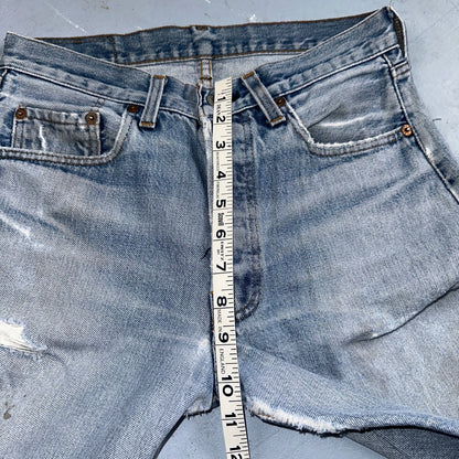 Levis 501 Vintage 80s Redline Selvedge USA XX Jeans Light Wash 30x34 Act 28X30