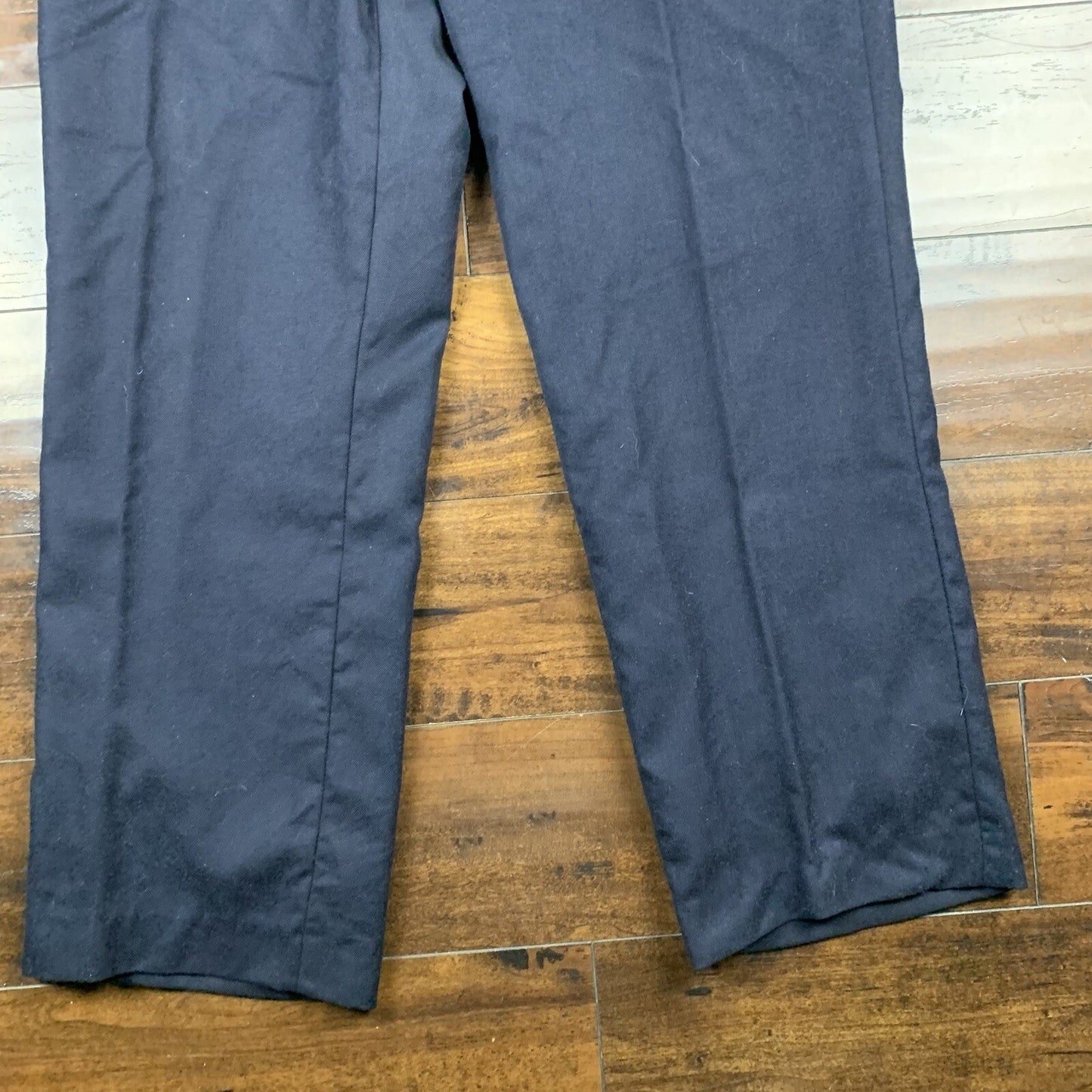 Giorgio Angelo Slacks Dress Pants Womens 12 Navy Blue Wool Vintage 70s Talon
