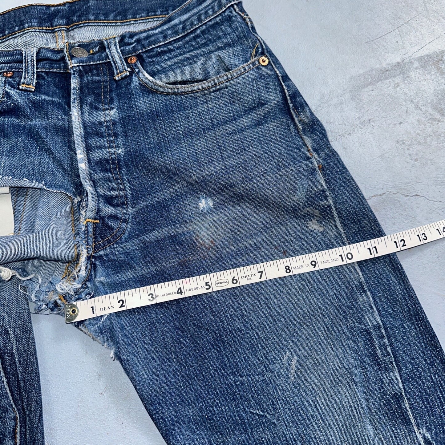 Levis 501 VTG 70s SS Redline Selvedge Jeans XX Thrashed Boot Cut Act 30x31