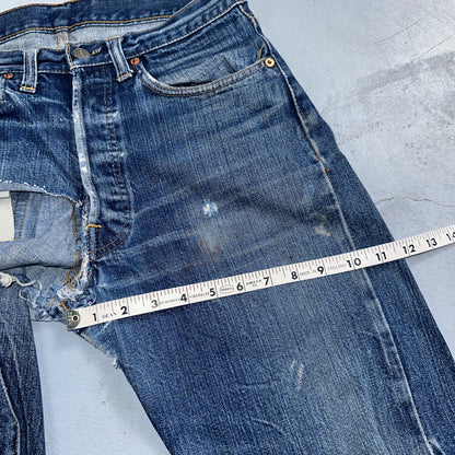 Levis 501 VTG 70s SS Redline Selvedge Jeans XX Thrashed Boot Cut Act 30x31