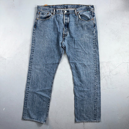 Levis 501 Y2K XX Straight Leg Jeans Blue VTG Light Wash 40x32 Act 40x30