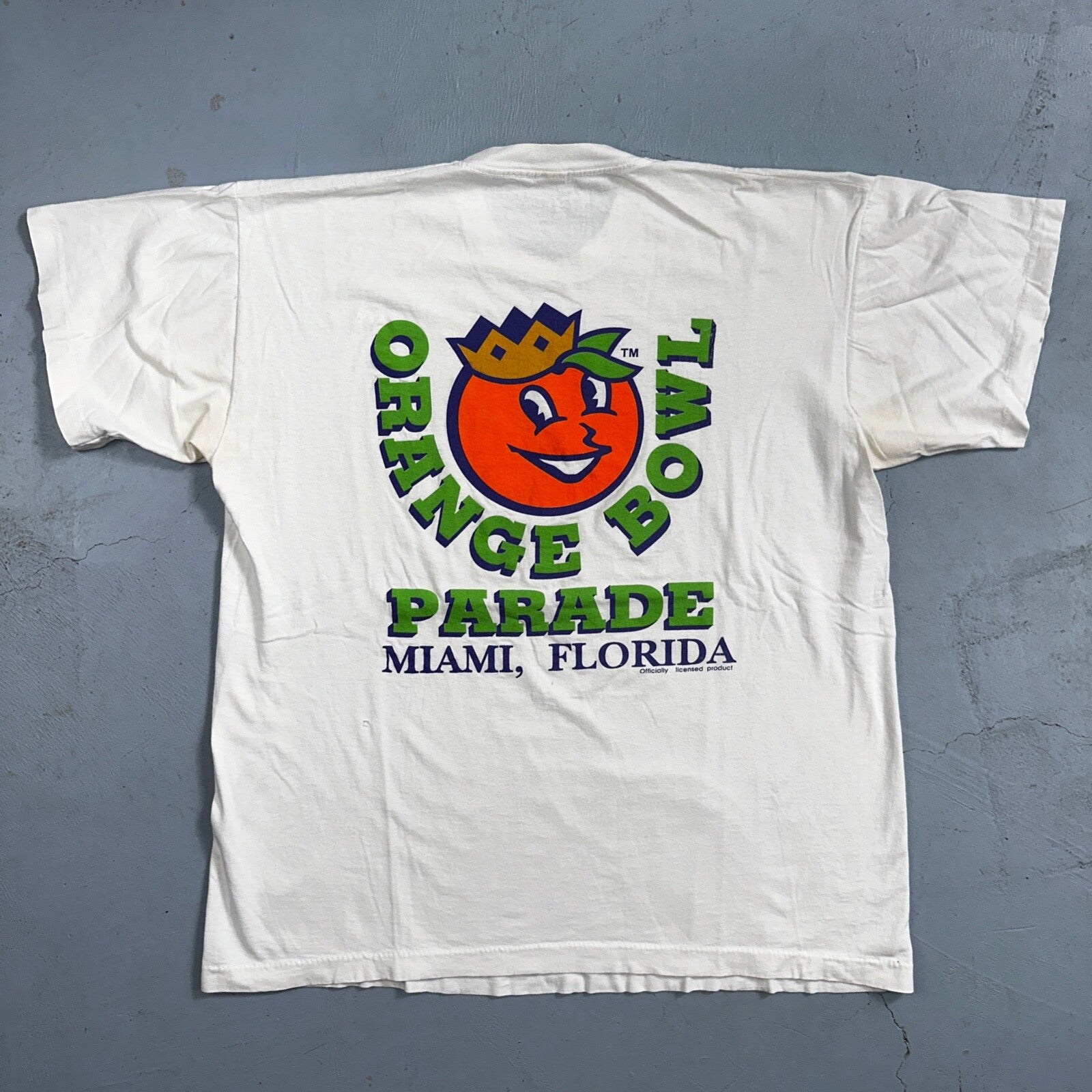 Orange Bowl Parade Miami Florida 90s VTG T Shirt Screen Stars 1995 Art Fun Music