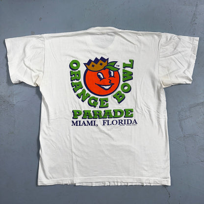 Orange Bowl Parade Miami Florida 90s VTG T Shirt Screen Stars 1995 Art Fun Music