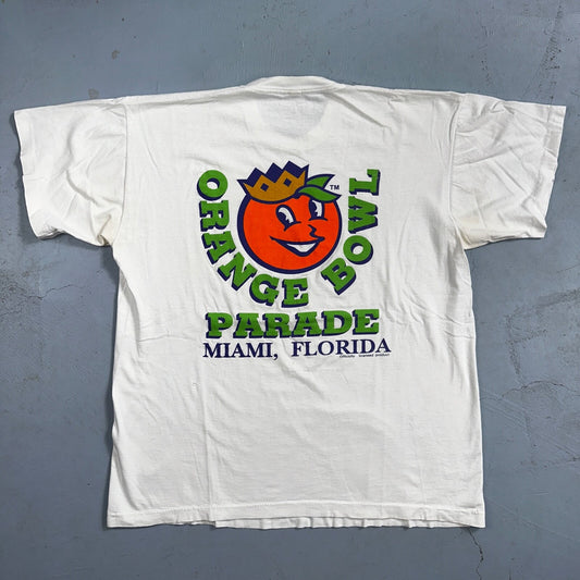 Orange Bowl Parade Miami Florida 90s VTG T Shirt Screen Stars 1995 Art Fun Music