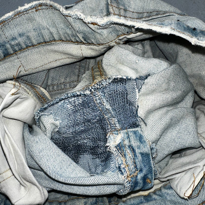 Levis 505 VTG 70s SS Redline Selvedge USA XX Jeans Light Wash Talon Act 29x34
