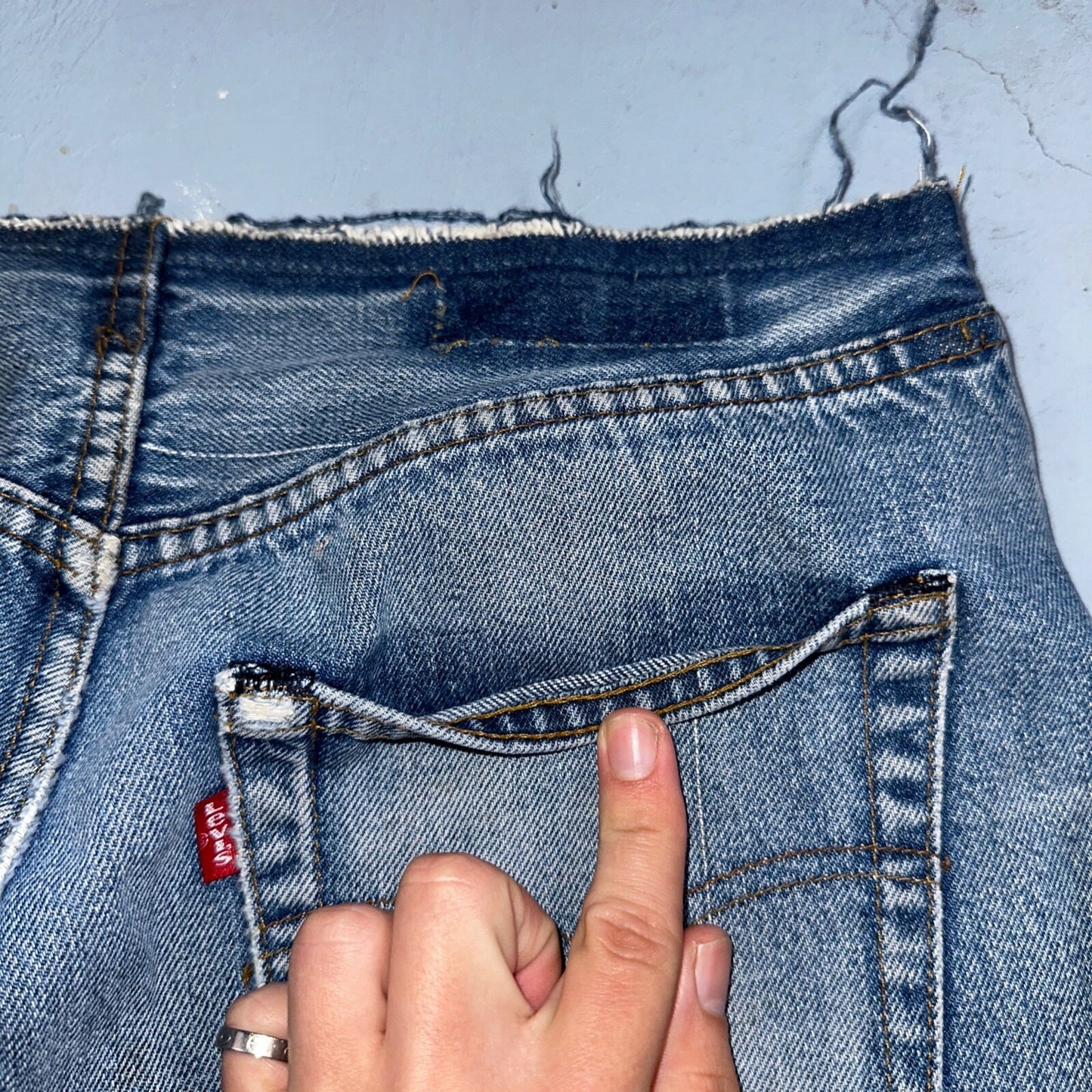 Levis 501 Vintage 80s Redline Selvedge USA XX Jeans Med Wash 31x36 Act 30x30