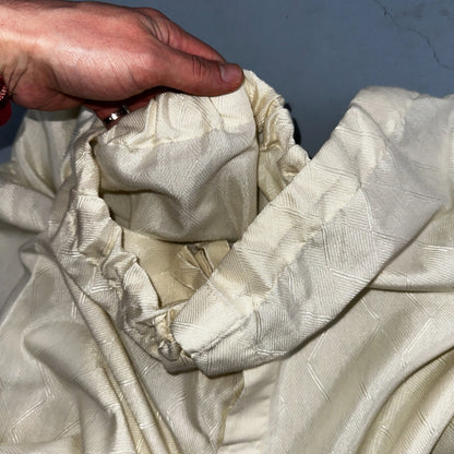 Christian Dior VTG Pajama Set Mens Cream Pants Shirt USA 90s Heavy Wear