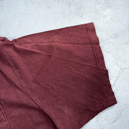 Carhartt K87 PRT Fit Pocket T-Shirt Mens 2XL Maroon Purple Thrashed Holes Worn