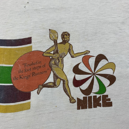 Nike Vintage T Shirt Mens M 1978 Honolulu Hawaii Marathon Runner Pinwheel 70s