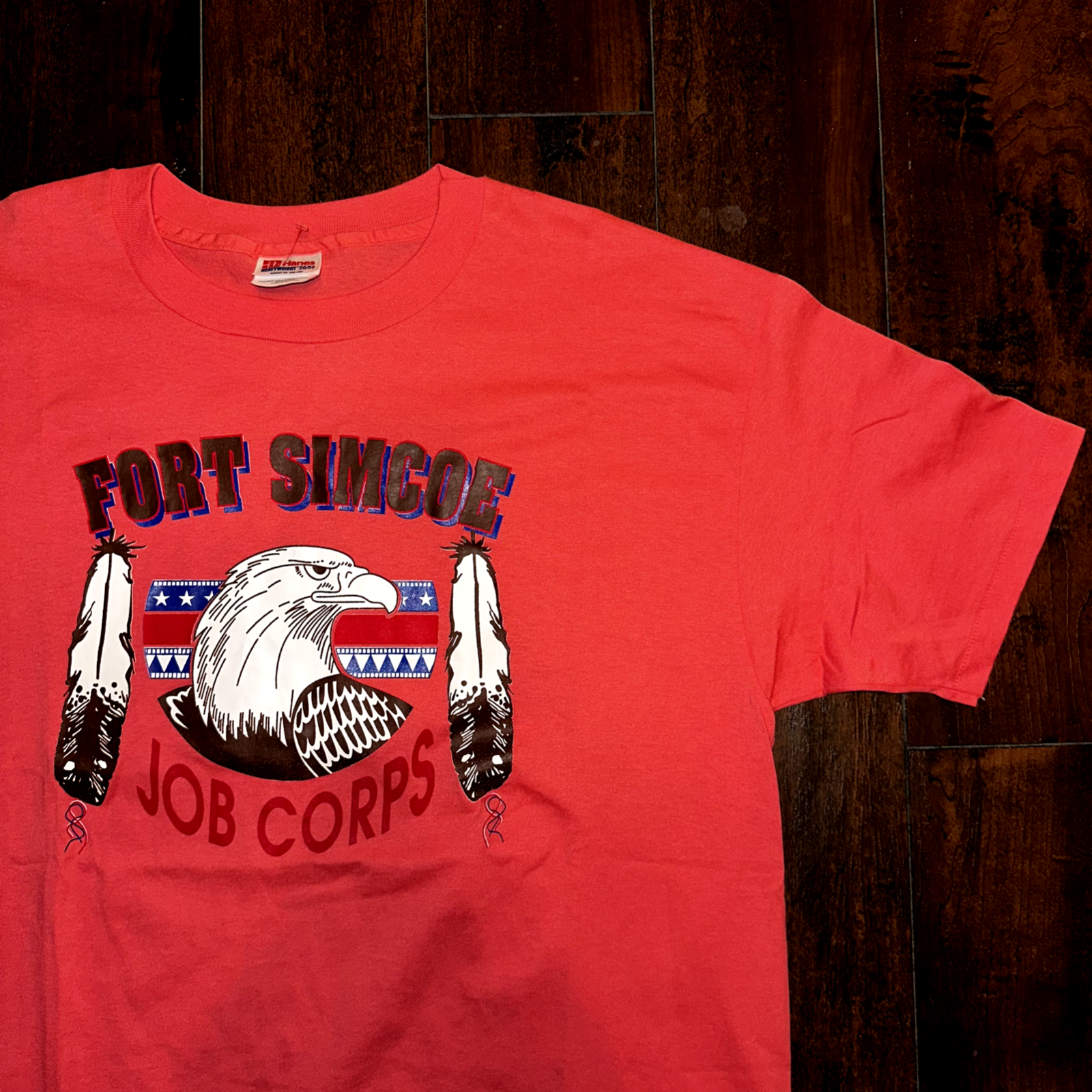 Eagle Fort Simcoe Vintage T Shirt Washington National Park Pink 90s Single Stitc