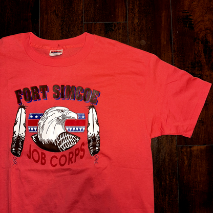 Eagle Fort Simcoe Vintage T Shirt Washington National Park Pink 90s Single Stitc