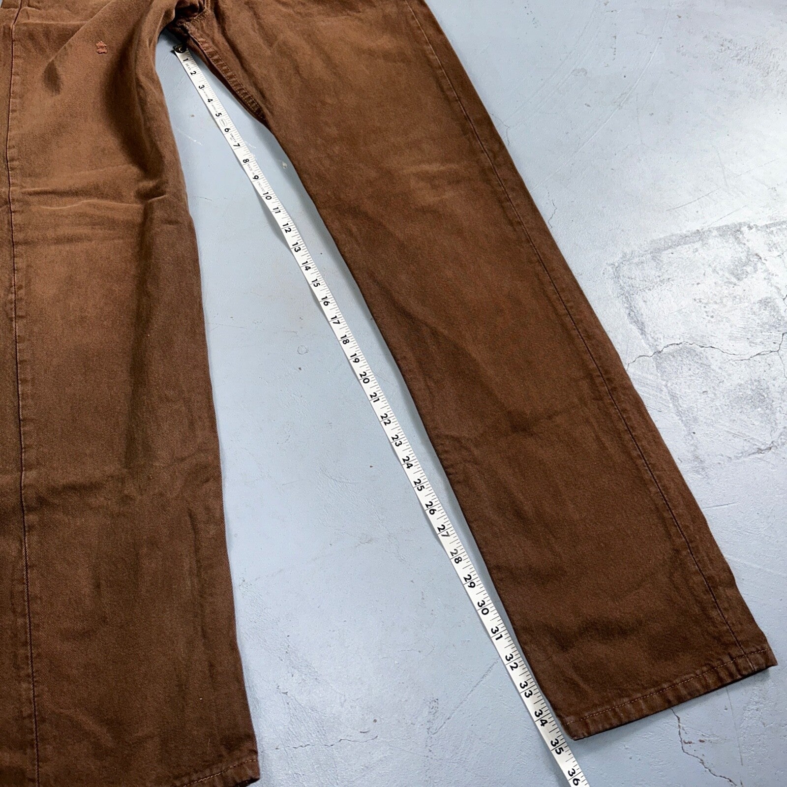 Levis 501 Vintage 90s USA XX Straight Leg Jeans 34x36 Brown Rare Wash Act 33x35