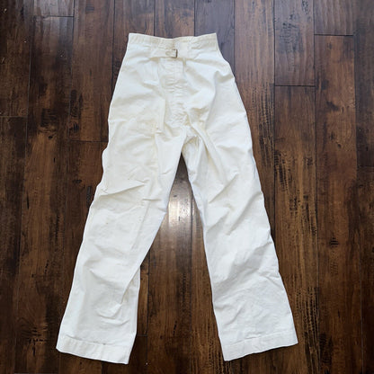 RARE VTG 1920s White Buckle Back Pants Work Wear Union 10s 30s 28x31 Navy USMA