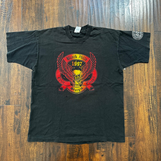 Sturgis Black Hills Rally 1997 Vintage T Shirt Black Harley Motorcycle Grunge XL
