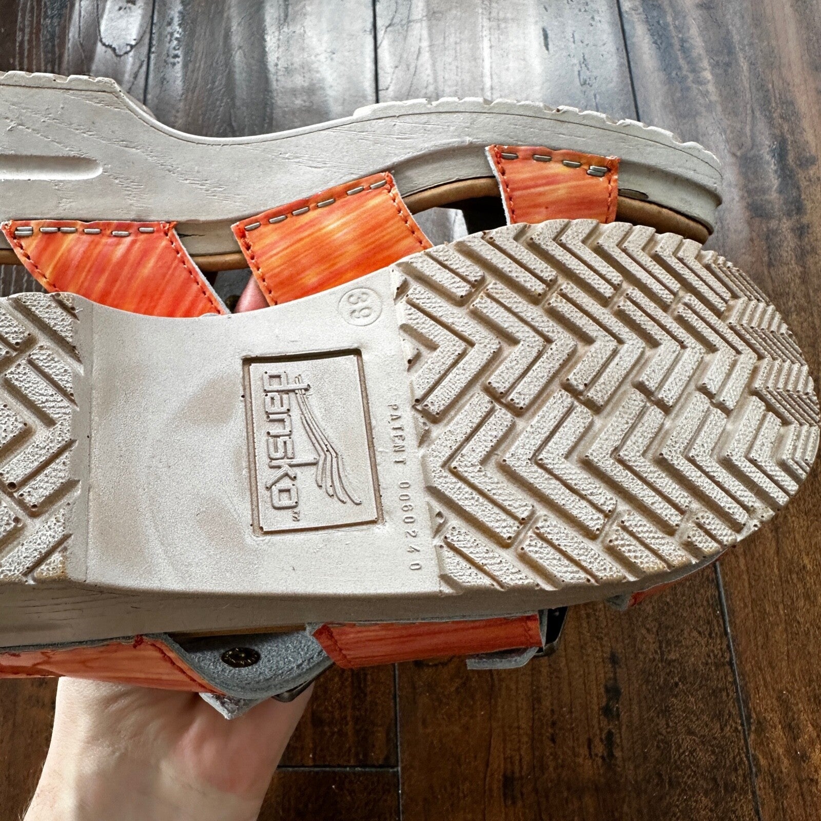 Dansko Sandals Womens 39 Criss Cross Buckle Strap Slide 71202 Pink Leather