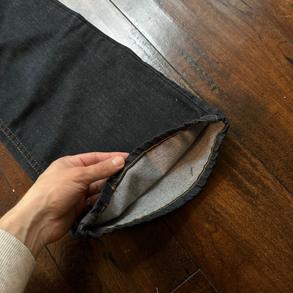 VTG Sears Put On 70s Pants 501 Bell Bottom Flare Rockabilly Cowboy 26x30 BLACK