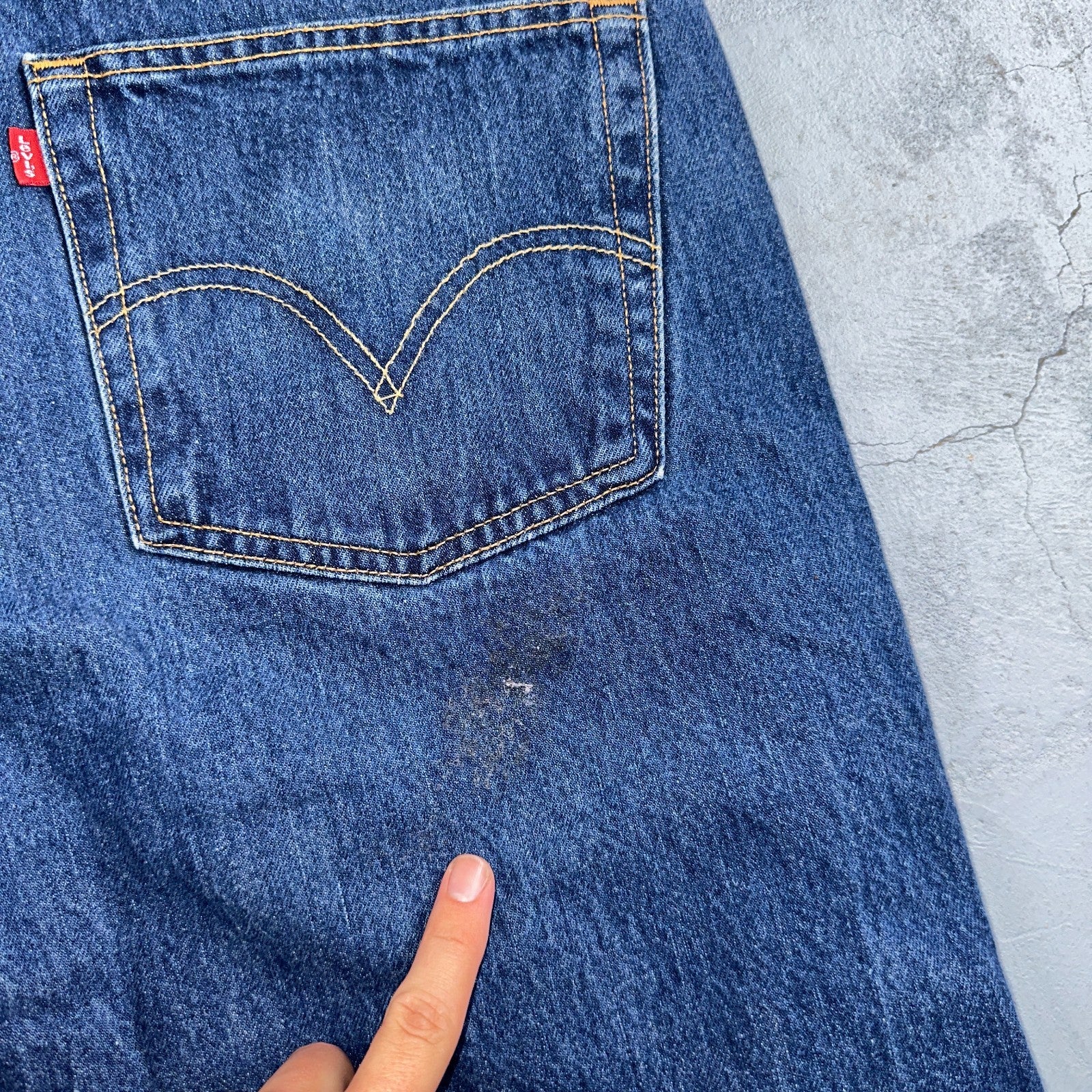 Levis 501 Vintage 90s Y2K XX Straight Leg Jeans Blue Med Wash 42x32 Act 40x29