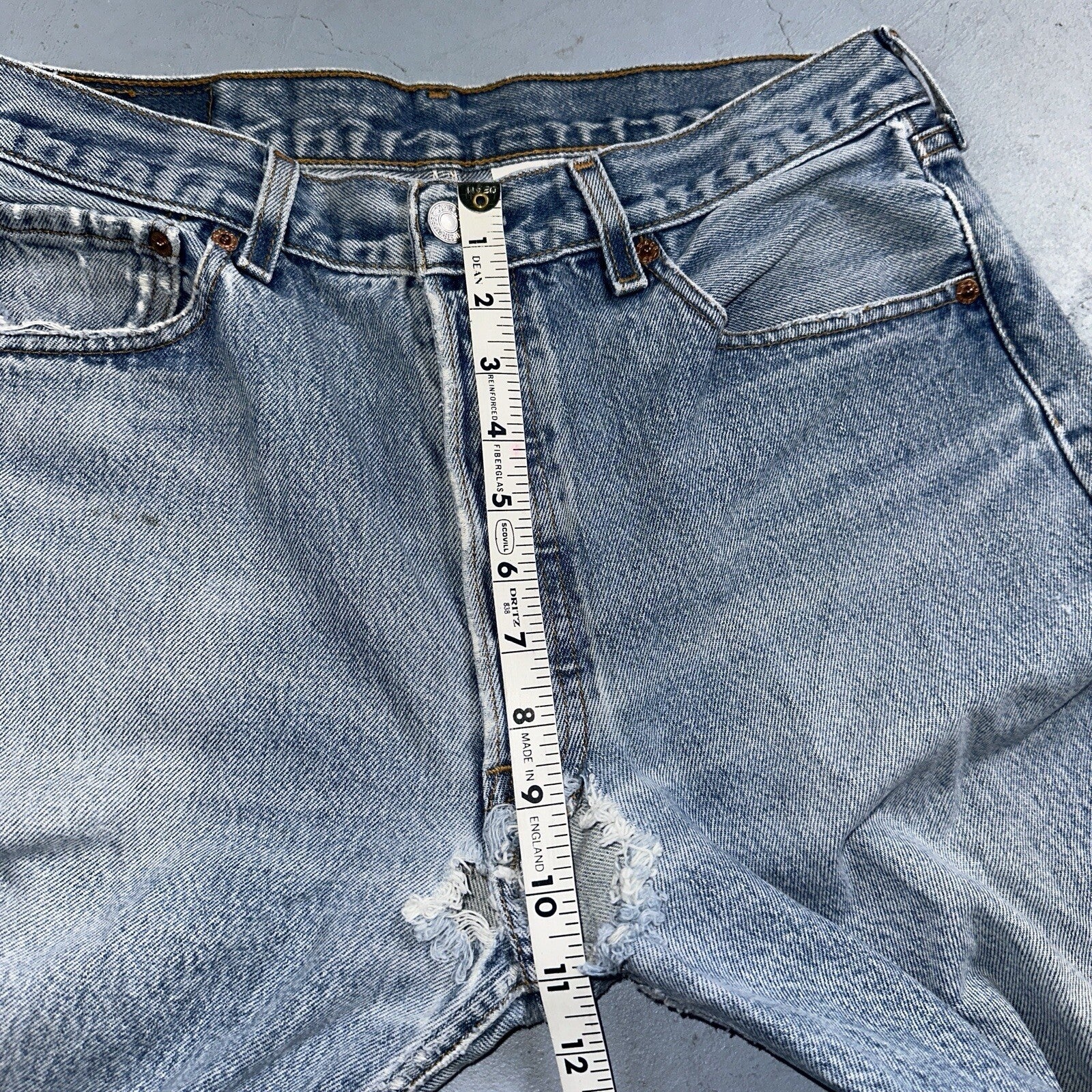 Levis 501 Vintage 90s XX Straight Leg Mexico Jeans 34x36 Light Wash Act 31x32