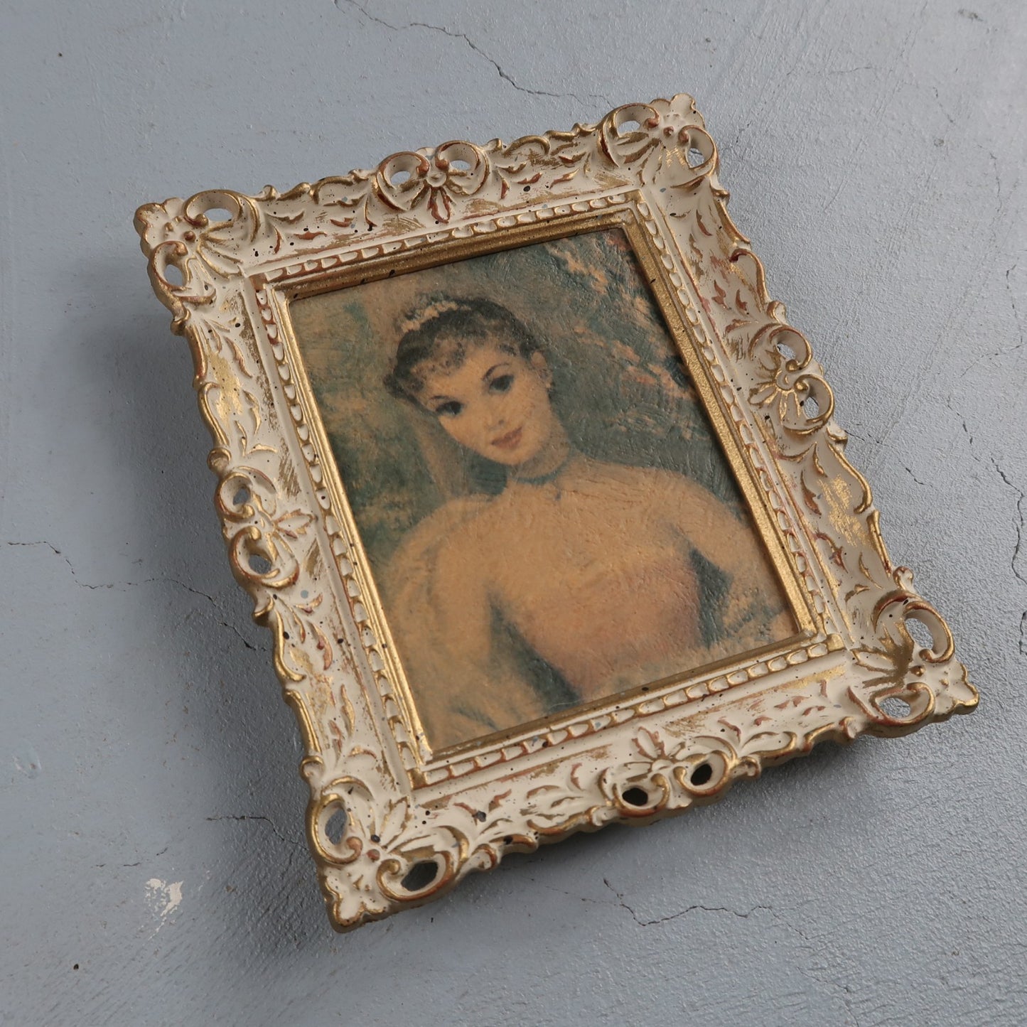 Vintage Garden Party Parisian Lady Print by Cydney Grossman 1950's Art Cute