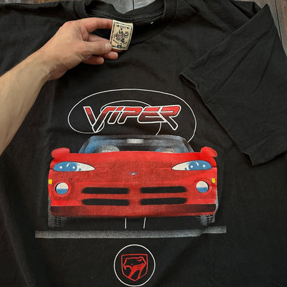 Viper Sports Car Vintage T Shirt 90s Single Stitch Funny Nascar Humor XL USA