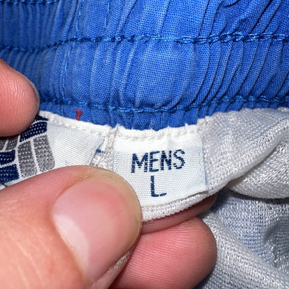 Columbia VTG Shorts Mens Large Blue Lined Trunks Nylon Shell Hike 4 in