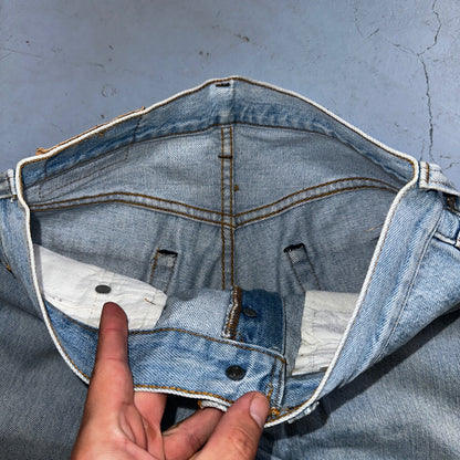Levis 501 Vintage 80s Redline Selvedge USA XX Jeans Light Wash 29x30 Act 27x27