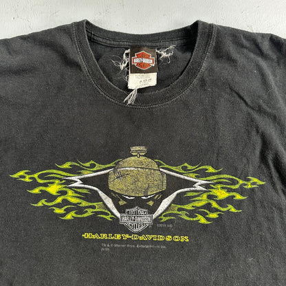 Harley Davidson Looney Tunes VTG T Shirt Motorcycle Bike Graphic Winchester Y2K
