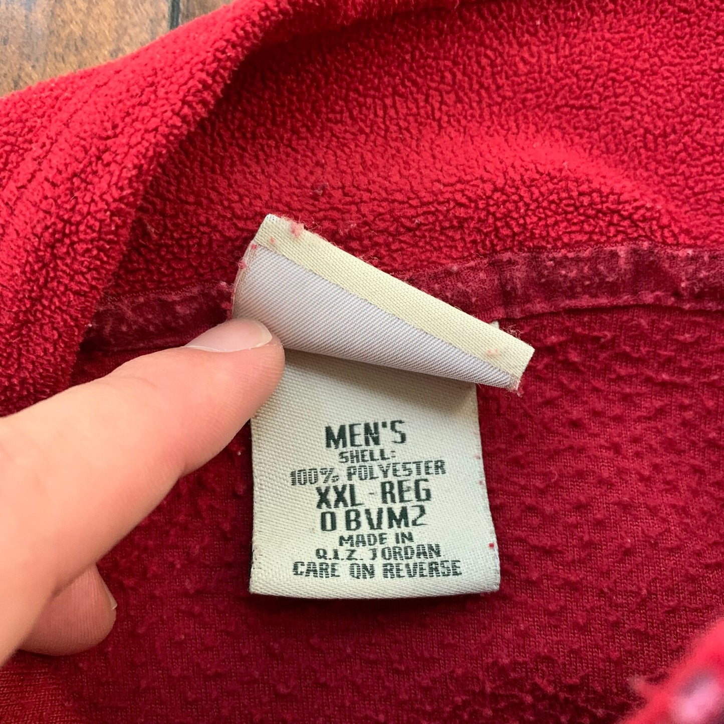 LL Bean Quarter Zip Pullover Fleece Sweater Mens 2XL Red Pockets VTG 90s Style