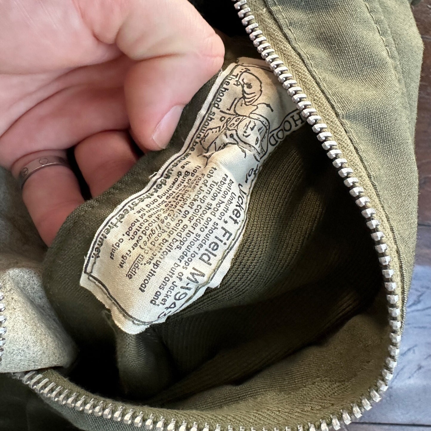 VTG Military M-1943 Combat Field Jacket 1950s Civilian Size M Regular M43