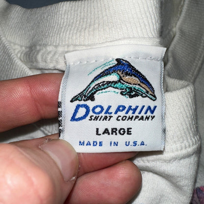 Abstract Horses VTG T Shirt Barbra Wallace Dolphins Newport Oregon Country Art