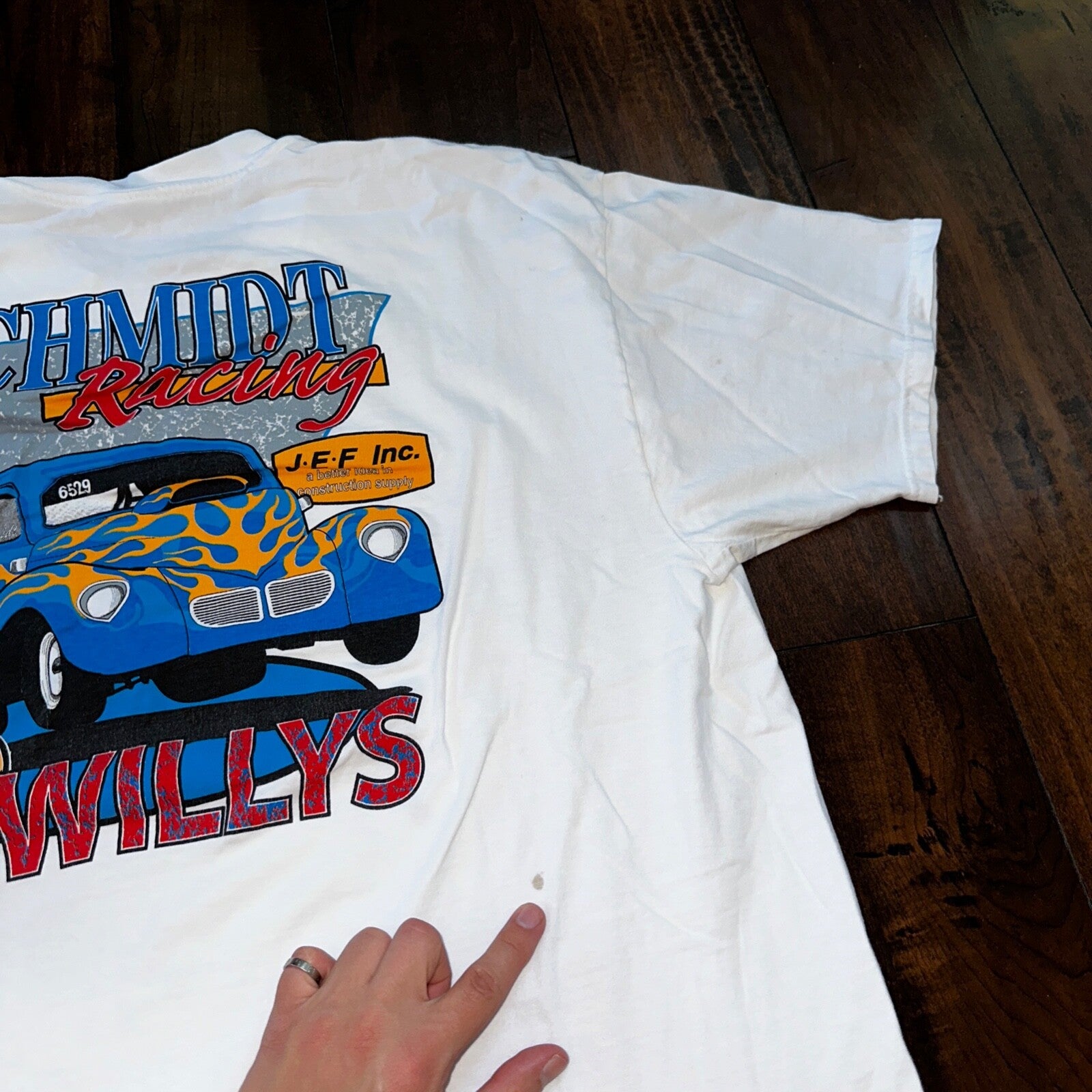 Schmidt Willy VTG T Shirt Classic Antique Sports Cars America USA Nascar Driving