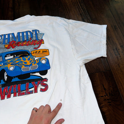 Schmidt Willy VTG T Shirt Classic Antique Sports Cars America USA Nascar Driving