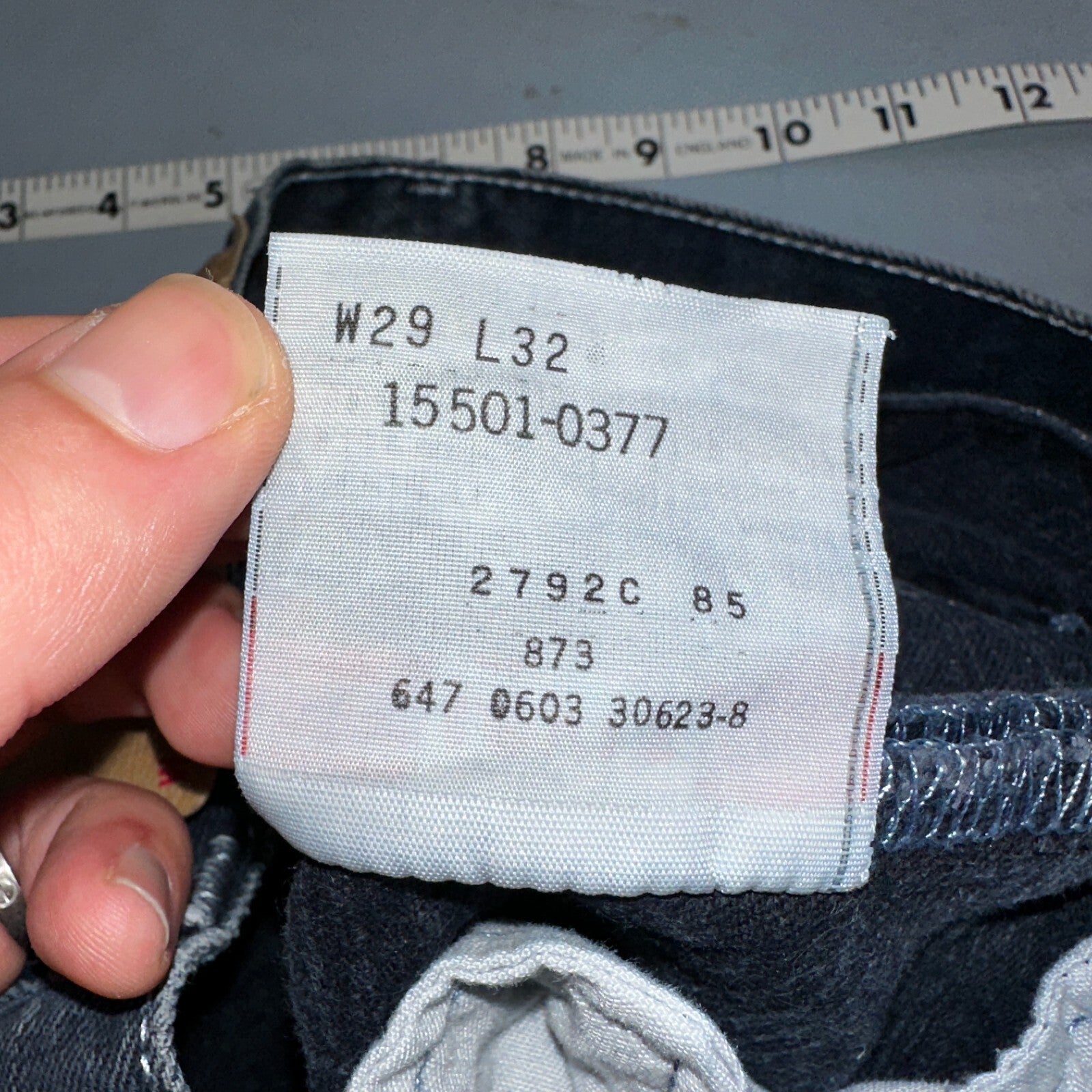 Levis 501 Vintage 90s Mexico Straight Leg Jeans 29x32 Y2K Dark Wash Act 28x31