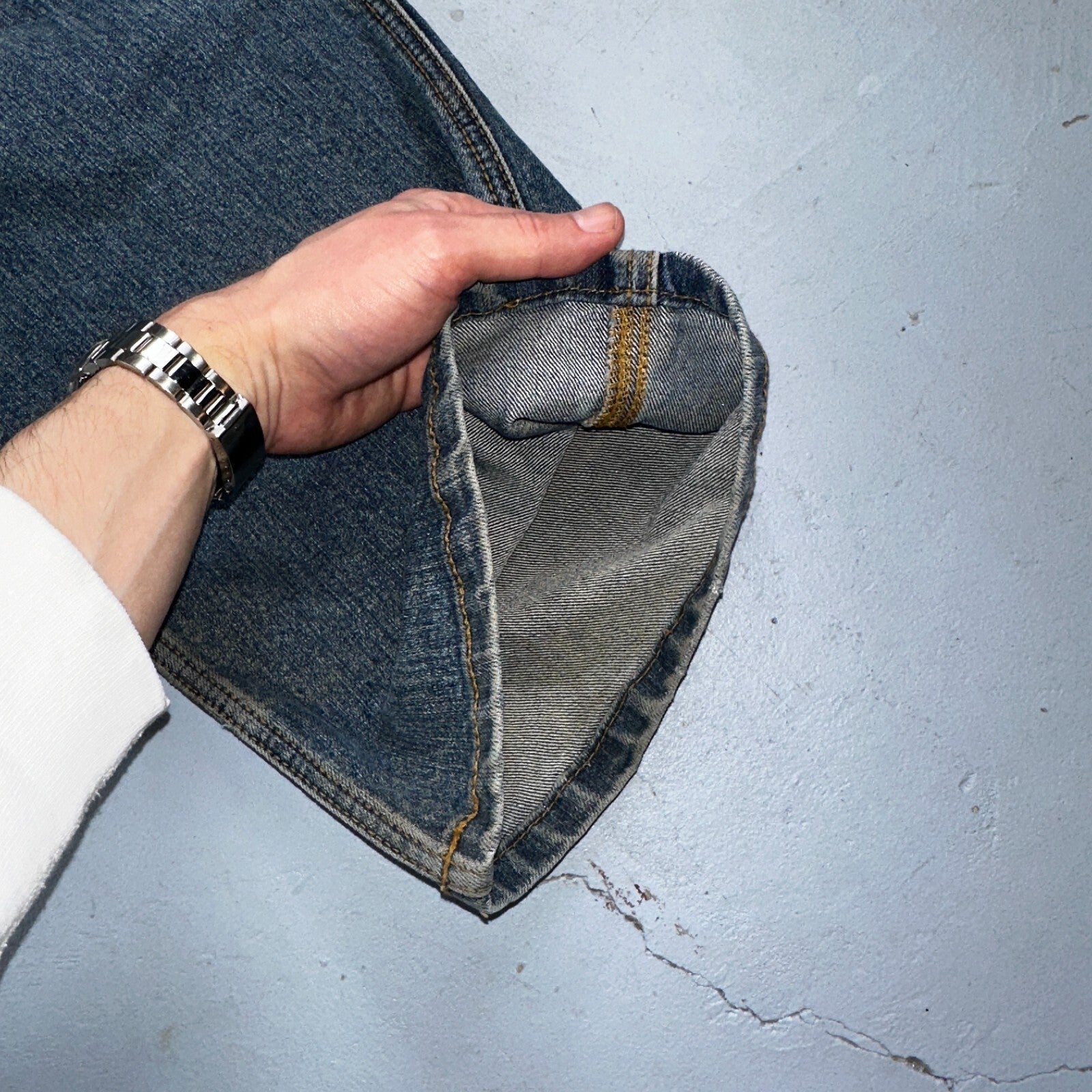 Ariat Rebar Jeans Men's 35x34 Blue M4 Workhorse Edge Boot Cut Western