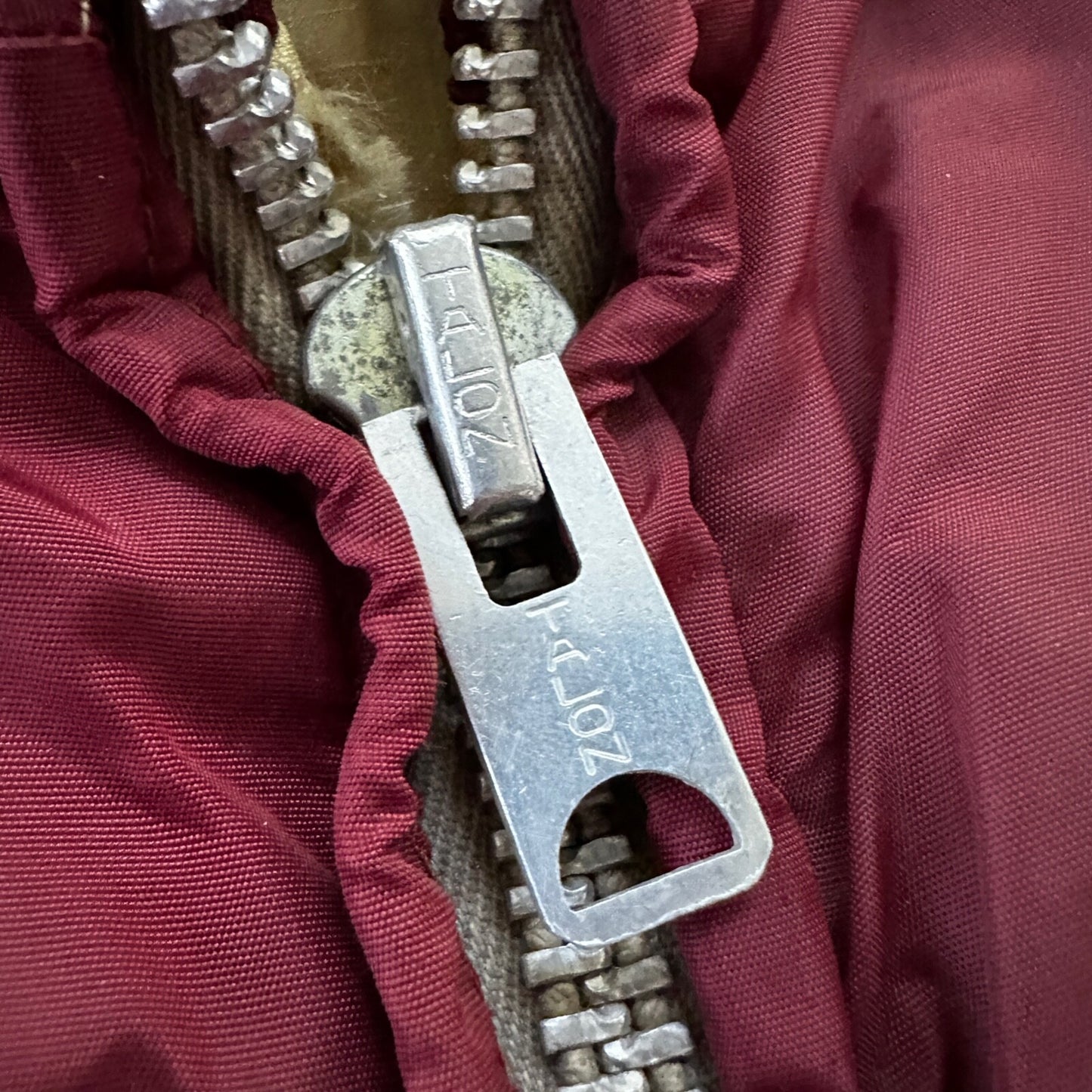 Vintage 1960s Goose Down Alp Sport Jacket L Ski Parka Coat Red Talon zip Bauer