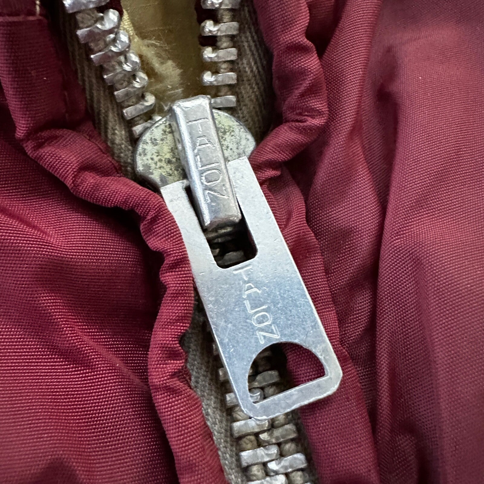 Vintage 1960s Goose Down Alp Sport Jacket L Ski Parka Coat Red Talon zip Bauer