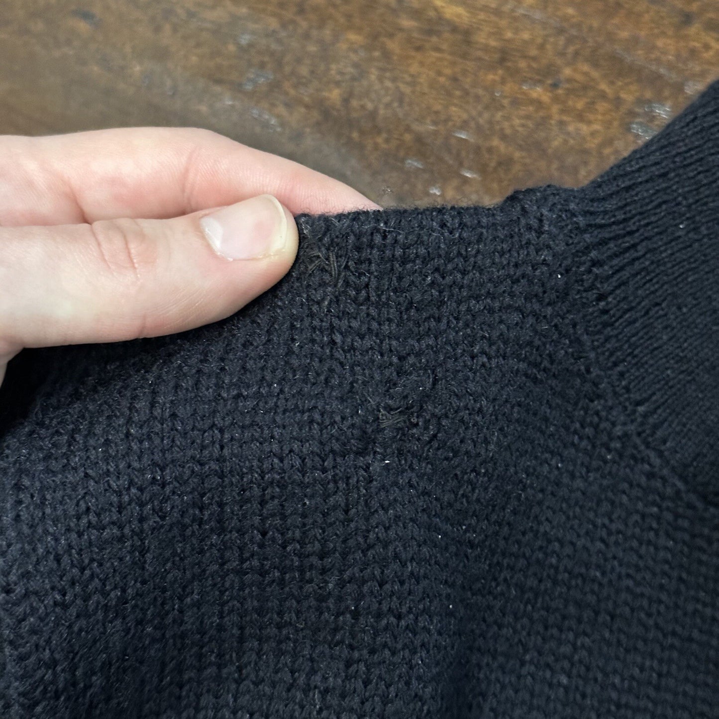 Vintage WW2 WWII USN Navy Deck Watch Wool Sailor's Sweater 1940s 40s Knit Rare