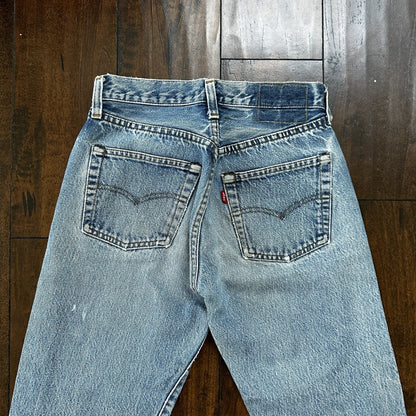 Levis Vintage 80s Redline Selvedge USA 501 XX Jeans 66 70s Light 27x36 Act 25x27