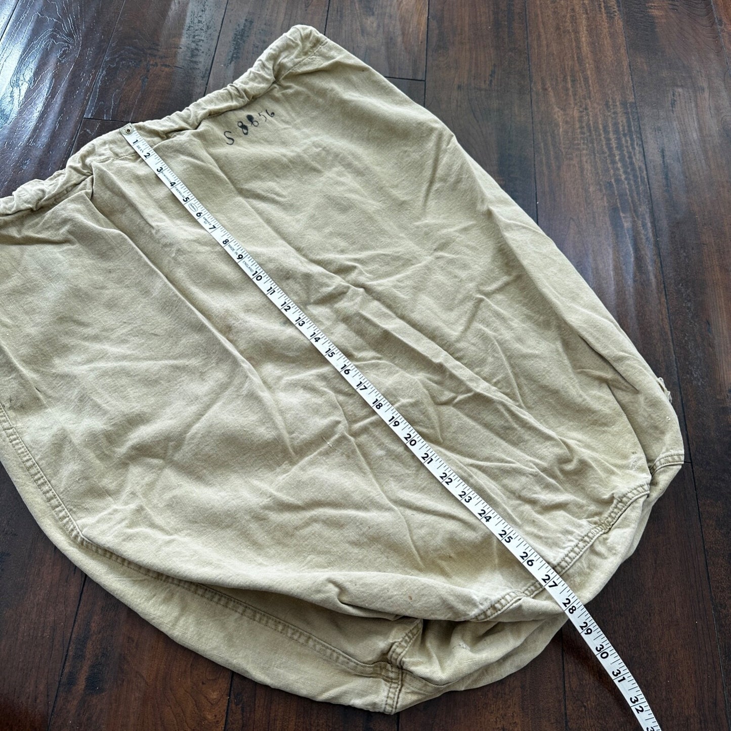 VTG WWII Canvas Garment Laundry Bag Rare Military Denim 1940s 40s 50s Stencil