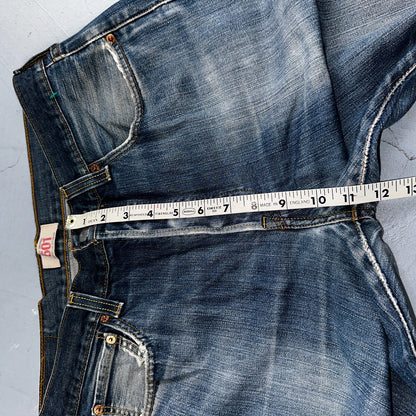 Levis 501 Y2K XX Straight Leg Jeans Blue VTG Med Wash 33x34 Act 31x29