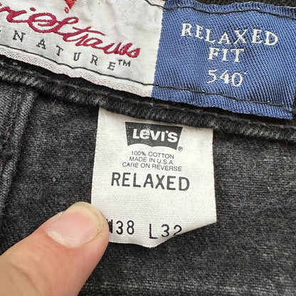 VTG Levi’s 540 Made In The USA Jeans Relaxed Fit Black 38x32 90s 501 Act 34x32