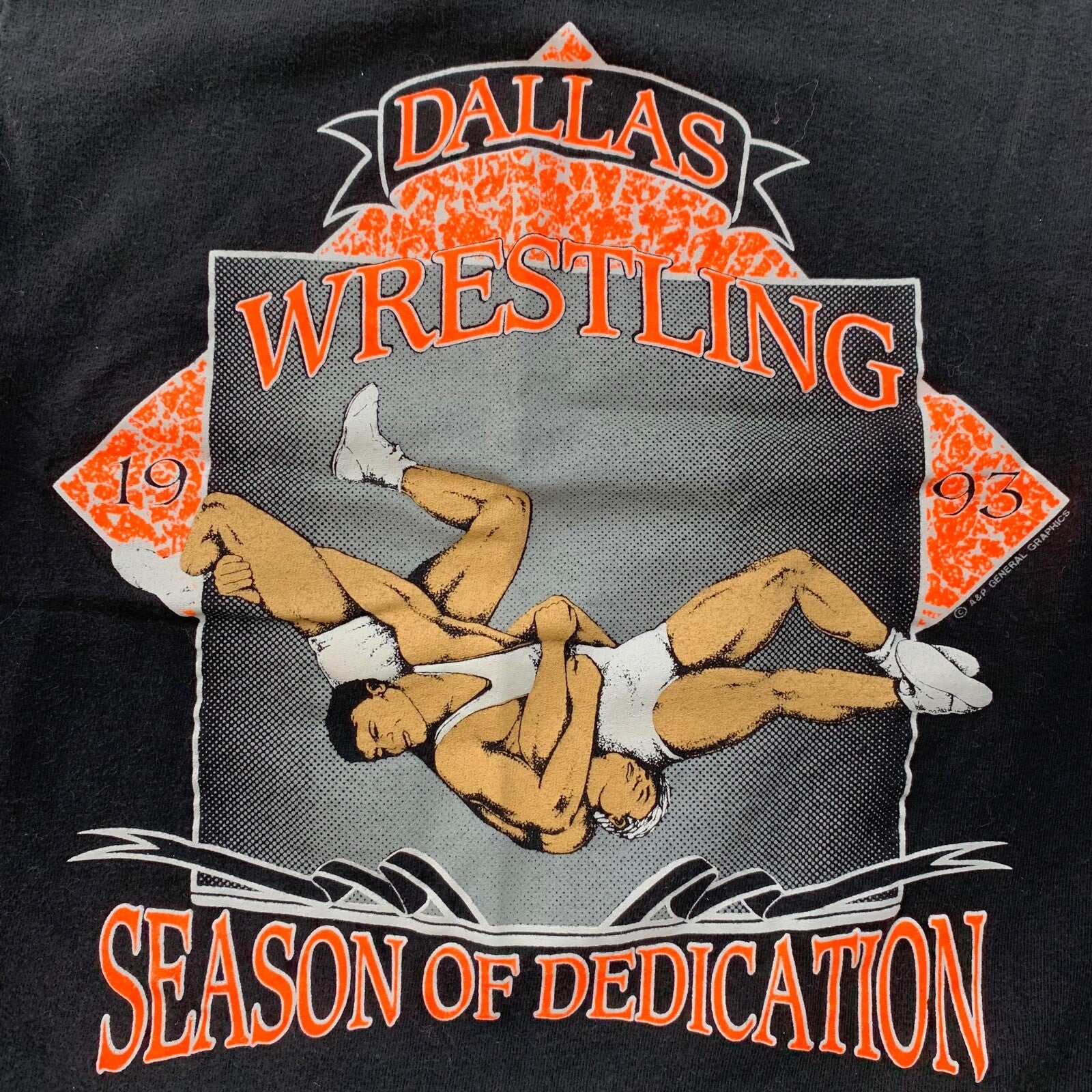 Oneita KIDS Dallas Wrestling Fight Vintage T Shirt Dallas Oregon Texas Boys M