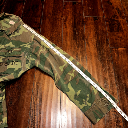 USMC 1968 Military Camouflage Wind Resistant Poplin Coat Camo Jacket Alpha 60s