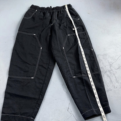 Nike Sportswear Swoosh Baggy Track Pants Womens M High Rise DM6209-010 Black