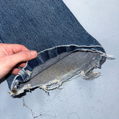 Levis 517 Vintage 80s USA Orange Tab Bootcut Flare Blue Worn Jeans Act 32x25